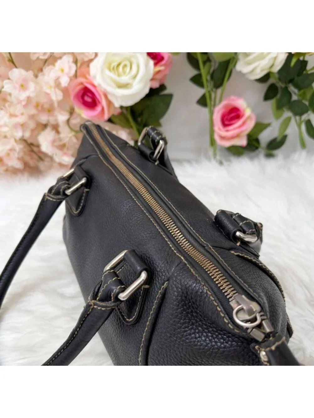Chanel Leather Mini Boston Bag